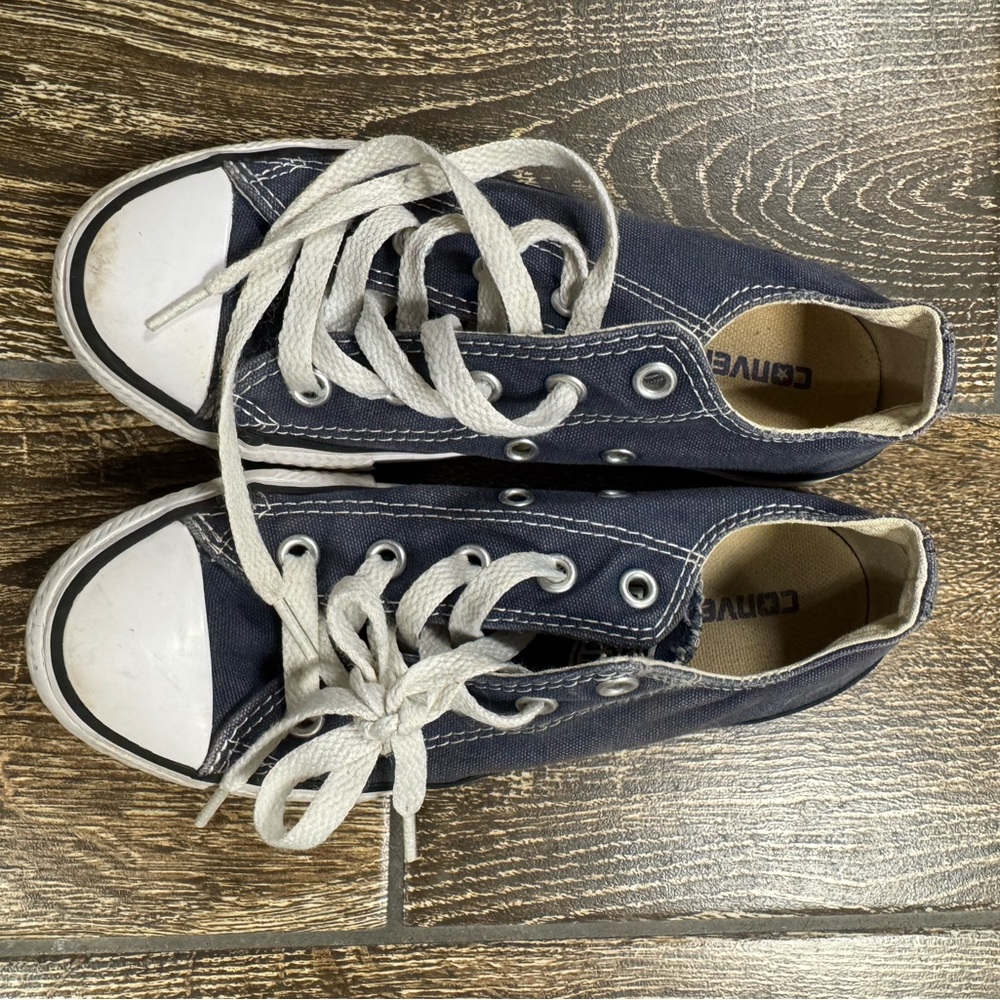 Converse Blue and White High-Top Sneakers Classic Canvas Design